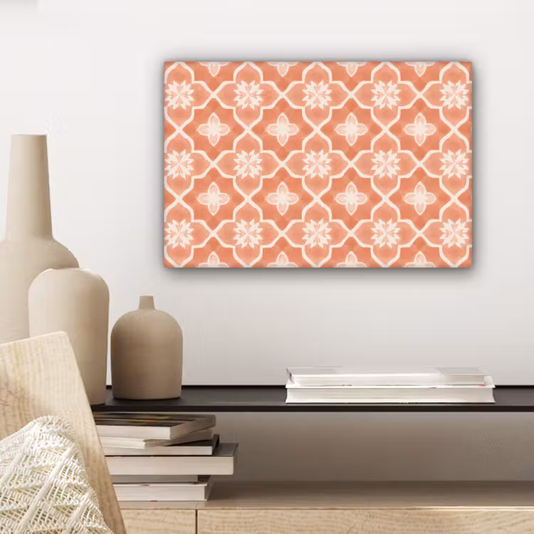 Tegelpatroon - Arabesk - Vintage - Terracotta canvas 2cm klein 34 -sfeer6
