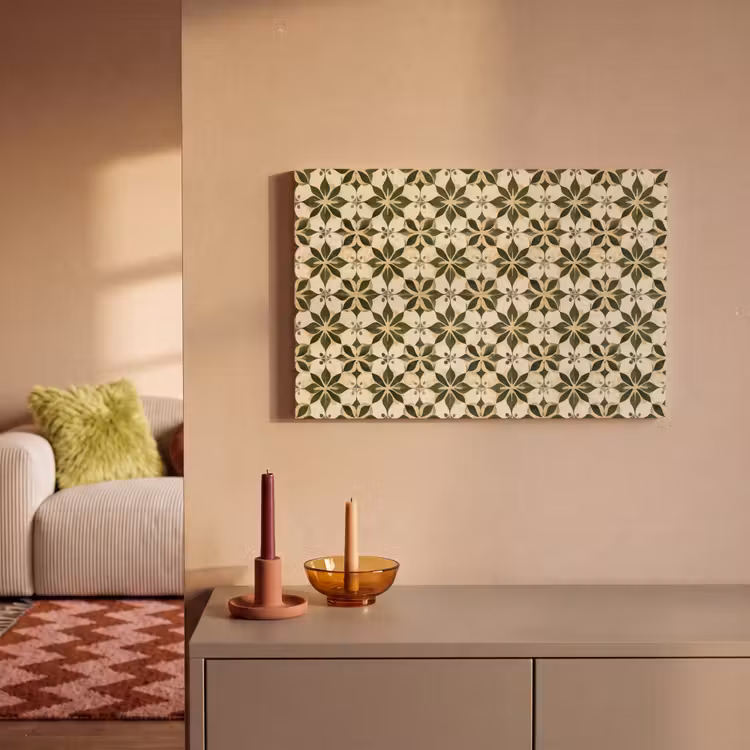 Tegel - Dessin - Groen canvas 2cm klein 34 -sfeer1