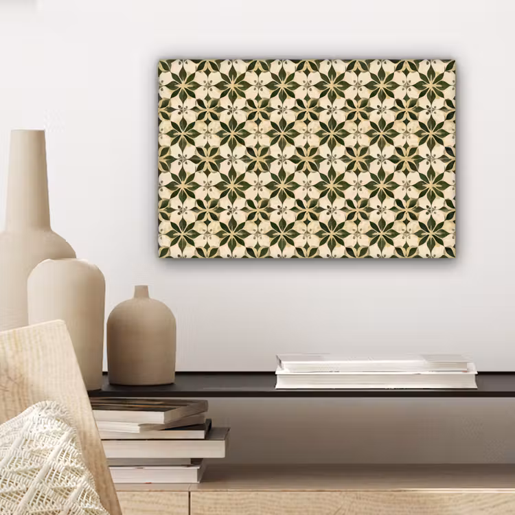 Tegel - Dessin - Groen canvas 2cm klein 34 -sfeer6