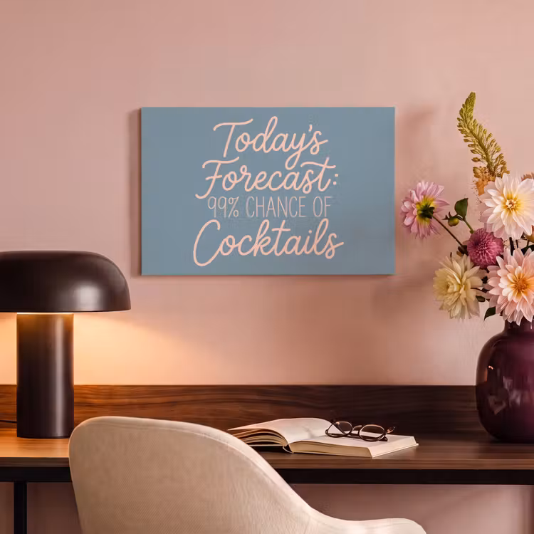 Today's Forecast - Cocktails - Blauw canvas 2cm klein -sfeer4