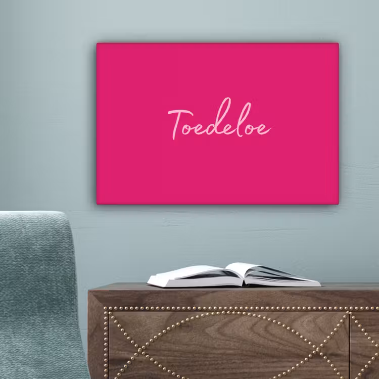 Toedeloe - Roze canvas 2cm klein -sfeer4