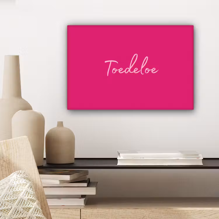 Toedeloe - Roze canvas 2cm klein -sfeer6