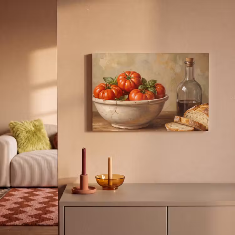 Canvas Print - Tomatoes - Bowl - Food - Tomaten - Kom - Eten canvas 2cm klein