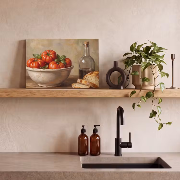 Canvas Print - Tomatoes - Bowl - Food - Tomaten - Kom - Eten canvas 2cm klein