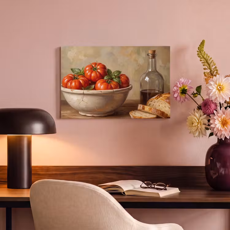 Canvas Print - Tomatoes - Bowl - Food - Tomaten - Kom - Eten canvas 2cm klein