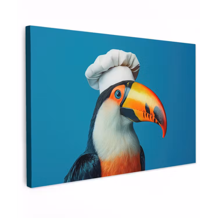 Toekan - Papegaai - Vogel - Koksmuts canvas 2cm klein -z3d
