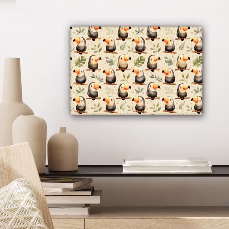 Toekans - Exotisch - Kleurrijk canvas 2cm klein 34 -sfeer6