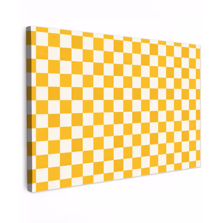 Traditioneel - Patroon - Geel canvas 2cm klein 34 -z3d