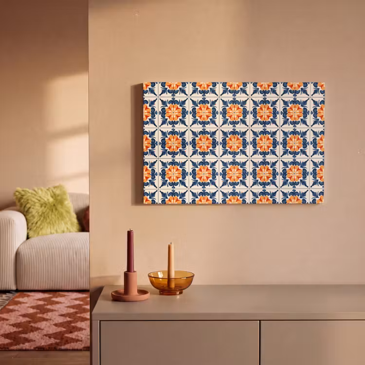 Traditioneel - Tegel - Oranje canvas 2cm klein 34 -sfeer1