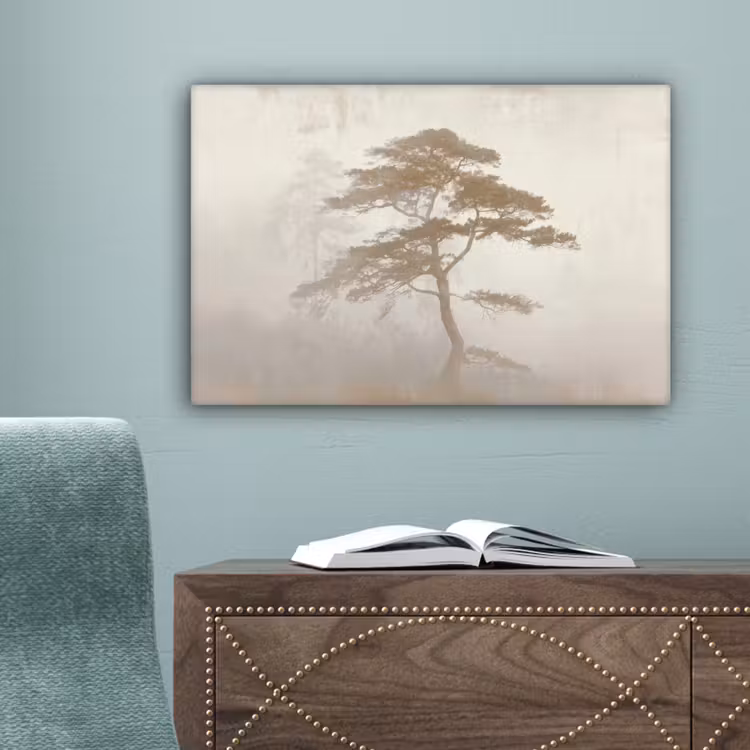Boom - Oosterse stijl - Landschap canvas 2cm klein -sfeer4