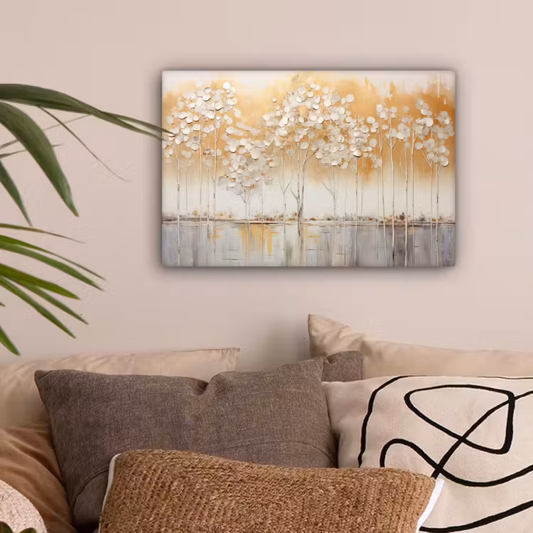 Bomen - Kunst - Acryl - Natuur canvas 2cm klein -sfeer1