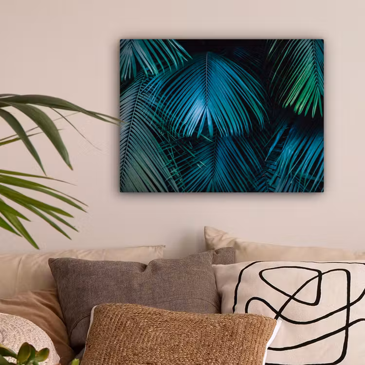 Inductie beschermer - Inductie afdekplaat - Tropical - Jungle - Bladeren - Groen canvas 2cm klein -sfeer1