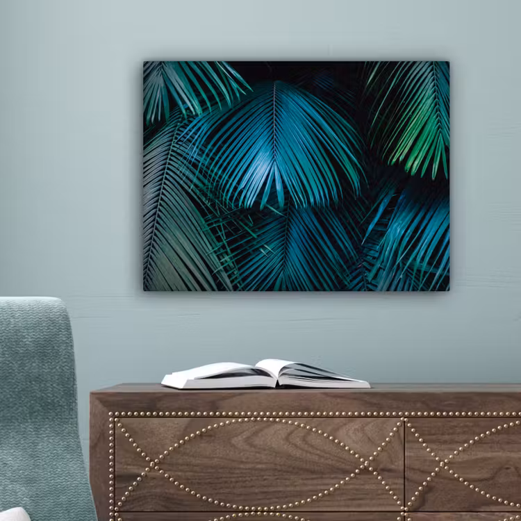 Inductie beschermer - Inductie afdekplaat - Tropical - Jungle - Bladeren - Groen canvas 2cm klein -sfeer4