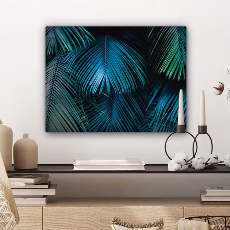 Inductie beschermer - Inductie afdekplaat - Tropical - Jungle - Bladeren - Groen canvas 2cm klein -sfeer6