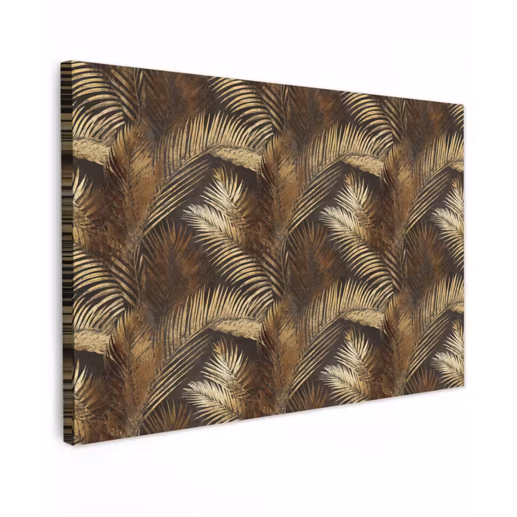 Tropisch - Bladeren - Goud canvas 2cm klein 34 -z3d