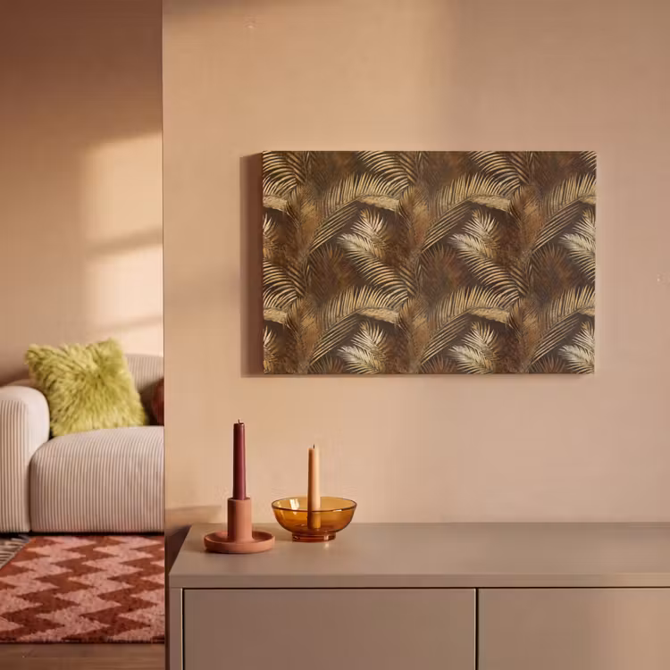 Tropisch - Bladeren - Goud canvas 2cm klein 34 -sfeer1
