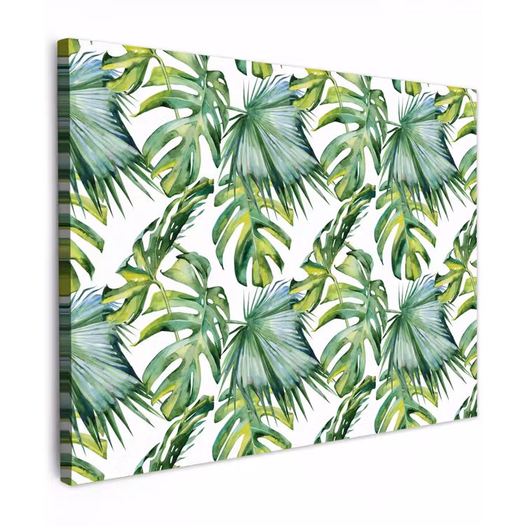 Inductie beschermer - Tropical - Bladeren - Jungle - Inductie mat canvas 2cm klein -z3d