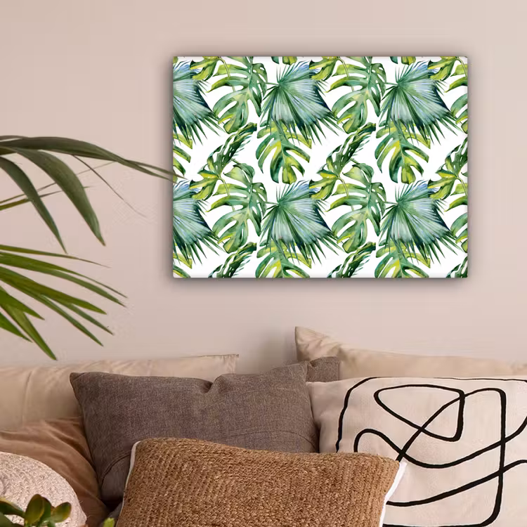 Inductie beschermer - Tropical - Bladeren - Jungle - Inductie mat canvas 2cm klein -sfeer1