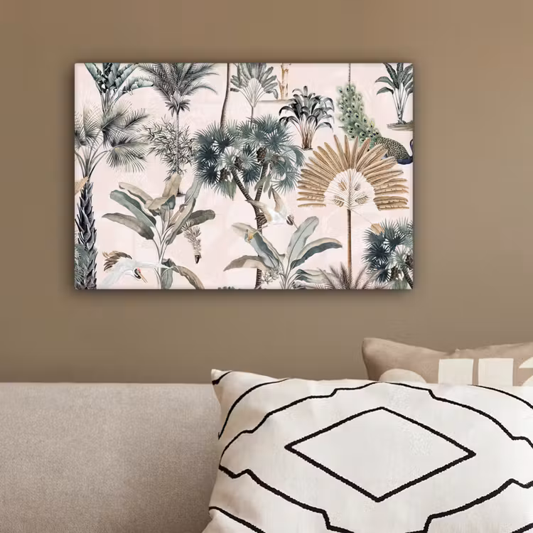 Tropisch - Bomen - Bladeren - Jungle canvas 2cm klein -sfeer3