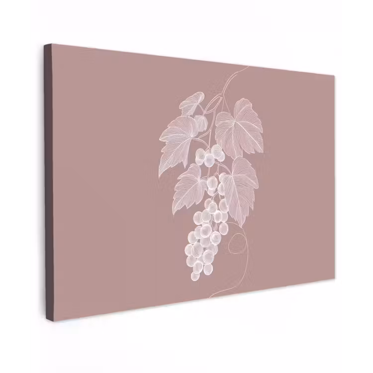 Tros - Druiven - Illustratie - Bladeren canvas 2cm klein -z3d