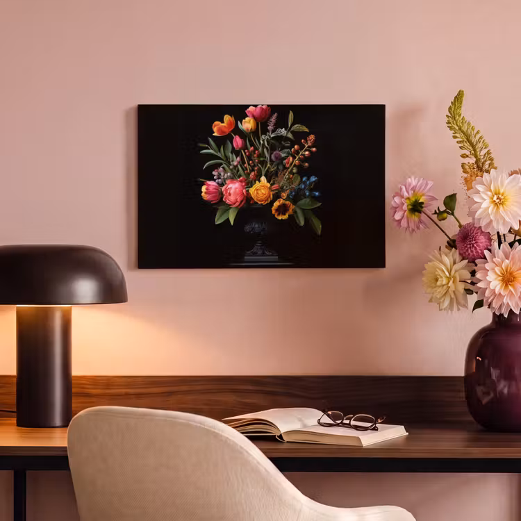 Tulpen - Bessen - Boeket - Vaas canvas 2cm klein -sfeer4