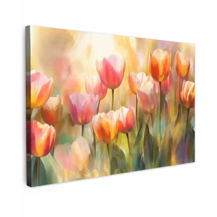 Tulpen - Sprookjesachtig - Kleurrijk canvas 2cm klein -z3d