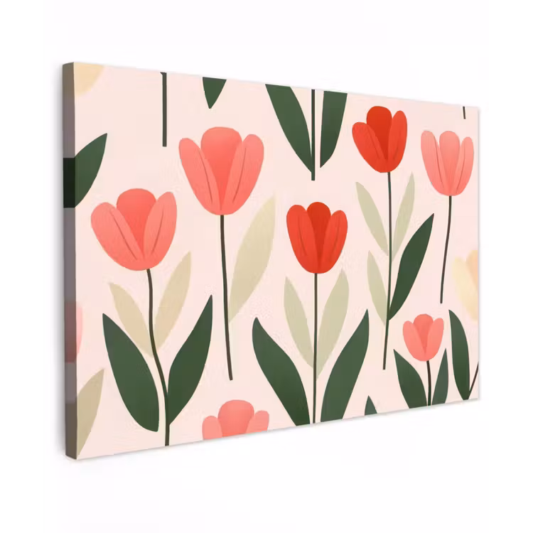 Tulpen - Modern - Roze canvas 2cm klein -z3d