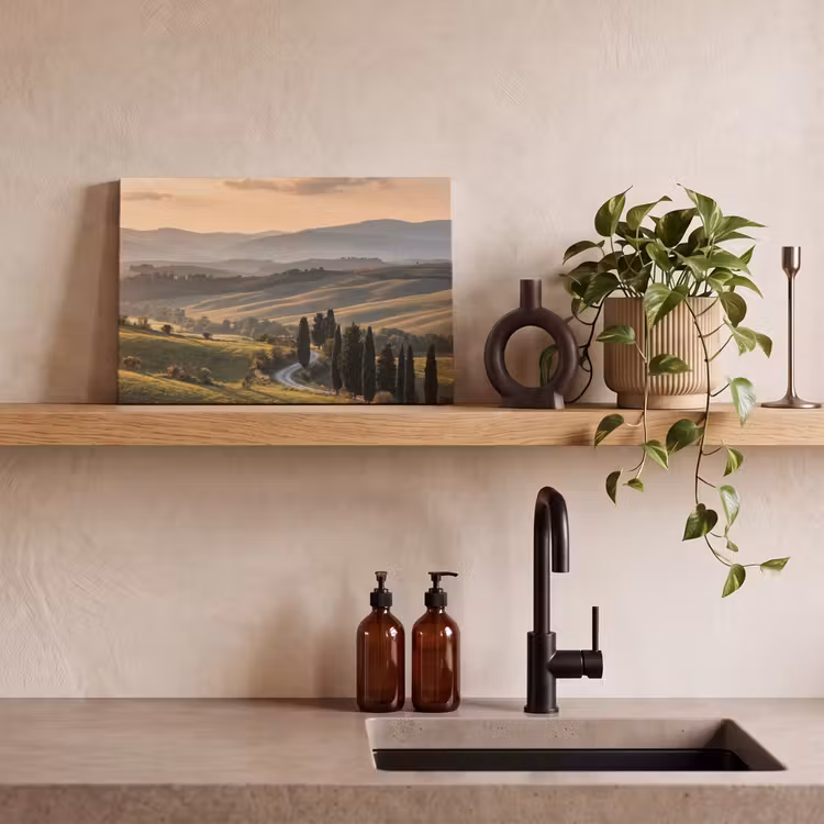 Toscaans - Landschap - Heuvels canvas 2cm klein -sfeer3