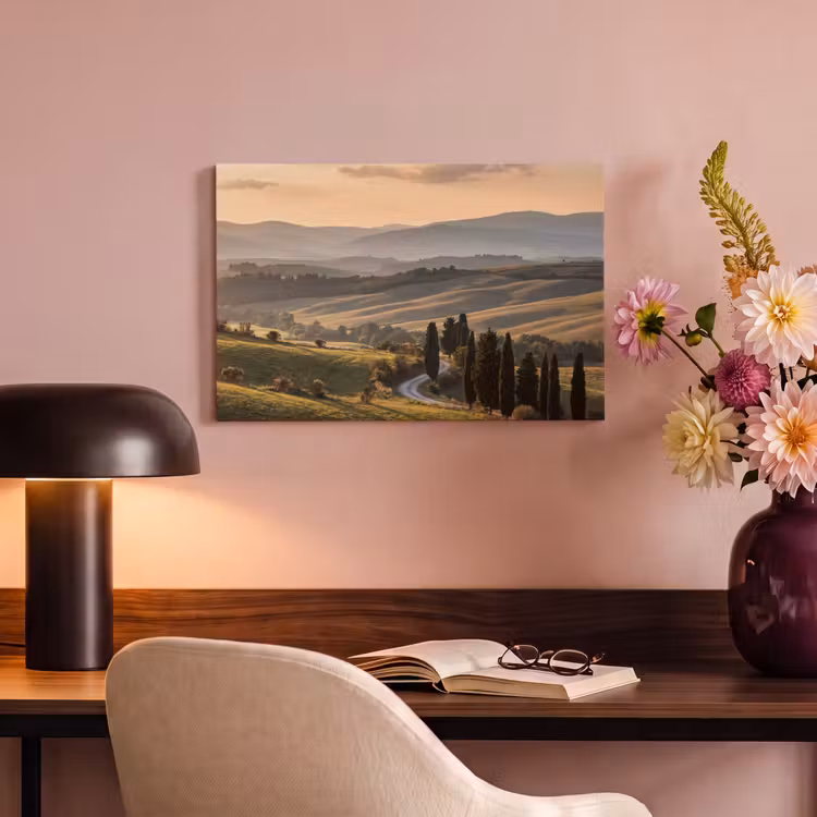 Toscaans - Landschap - Heuvels canvas 2cm klein -sfeer4