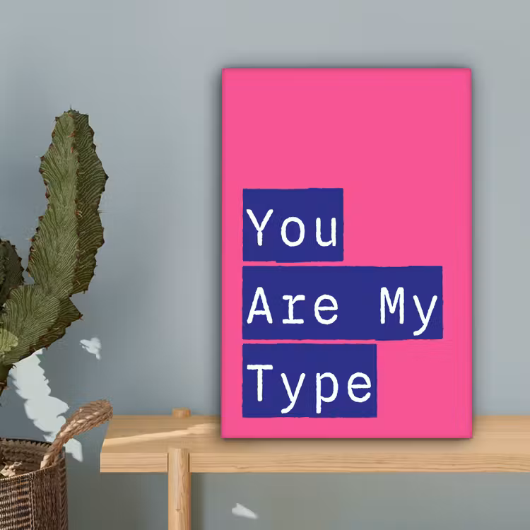 Valentijn - Tekst - Love canvas 2cm klein -sfeer4