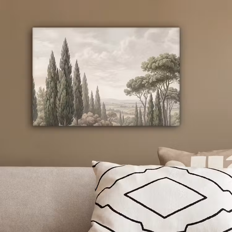 Vallei - Bos - Natuur - Groen canvas 2cm klein -sfeer3