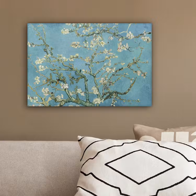 Van Gogh - Amandelbloesem - Oude meesters - Kunst - Vintage canvas 2cm klein -sfeer3
