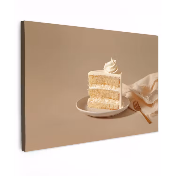 Vanilletaart - Cake - Romig canvas 2cm klein -z3d