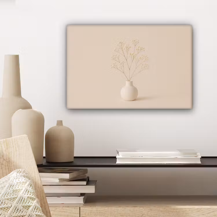 Vaas - Takken - Bloemetjes - Wit canvas 2cm klein -sfeer6