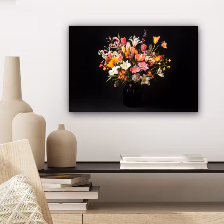 Vaas - Bloemen - Tulpen canvas 2cm klein -sfeer6