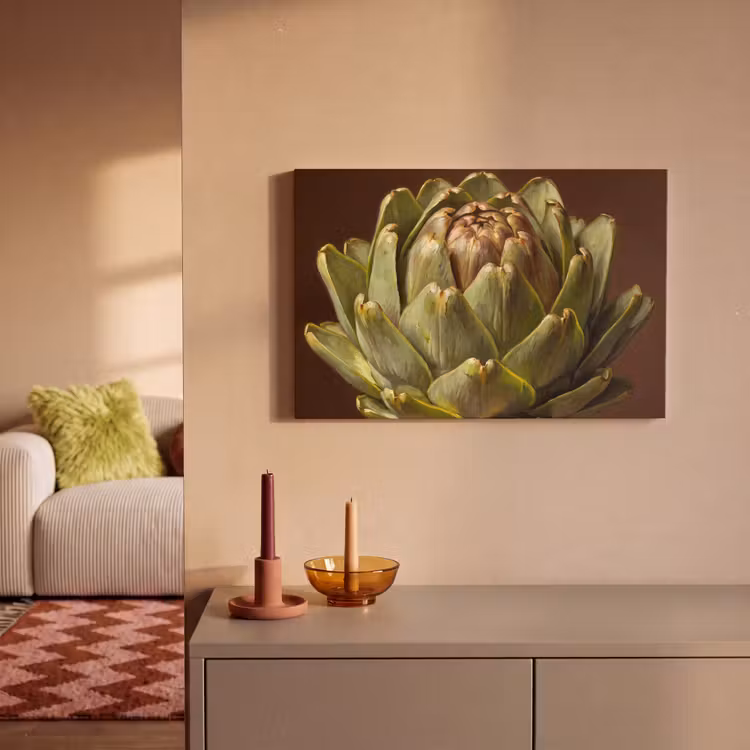 Canvas Print - Vegetable - Artichoke - Green - Groente - Artisjok - Groen canvas 2cm klein