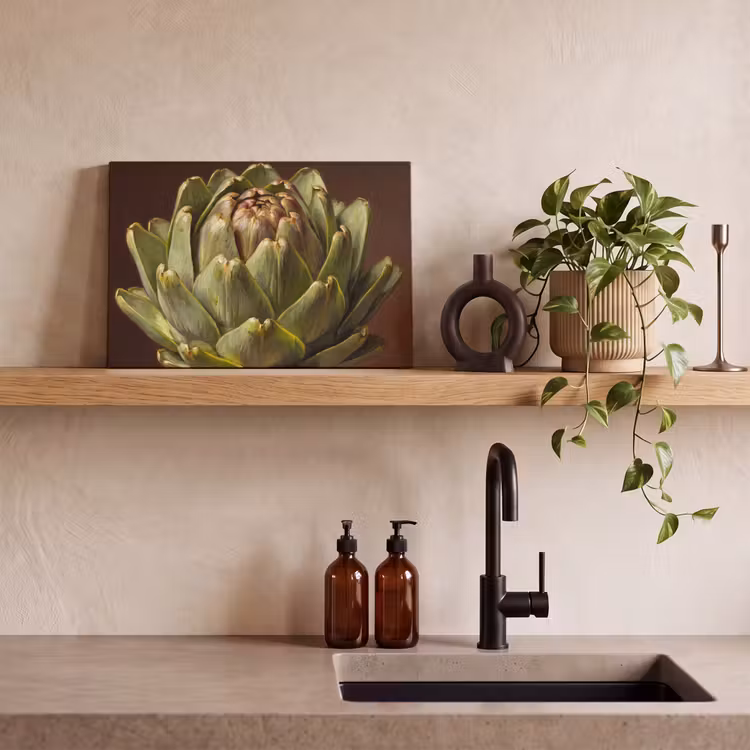 Canvas Print - Vegetable - Artichoke - Green - Groente - Artisjok - Groen canvas 2cm klein