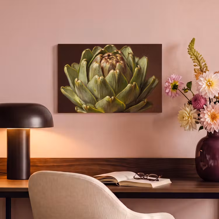 Canvas Print - Vegetable - Artichoke - Green - Groente - Artisjok - Groen canvas 2cm klein
