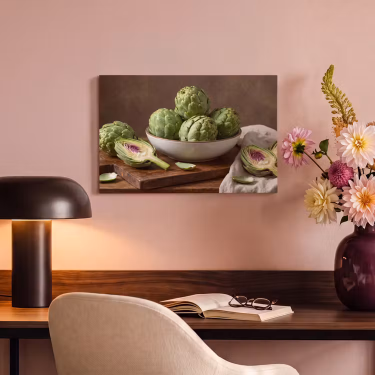Canvas Print - Vegetables - Artichoke - Kitchen - Groenten - Artisjok - Keuken canvas 2cm klein