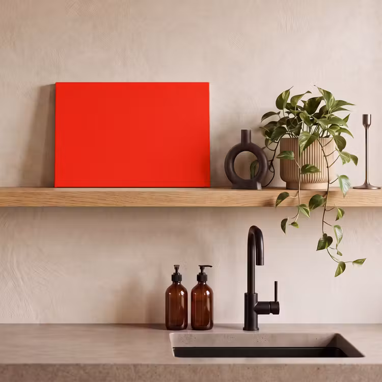Vibrant - Vermilion - Rood canvas 2cm klein 34 -sfeer3