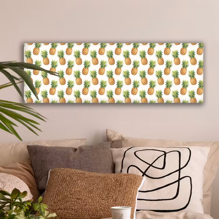 Vintage - Ananas - Blad canvas 2cm klein 828 -sfeer1