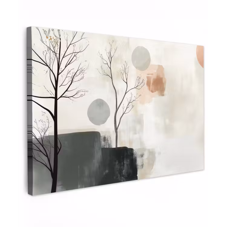 Wabi sabi - Beige - Plant canvas 2cm klein -z3d