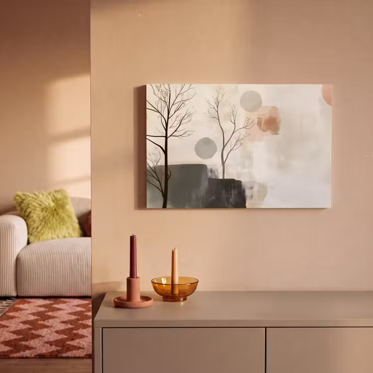 Wabi sabi - Beige - Plant canvas 2cm klein -sfeer1