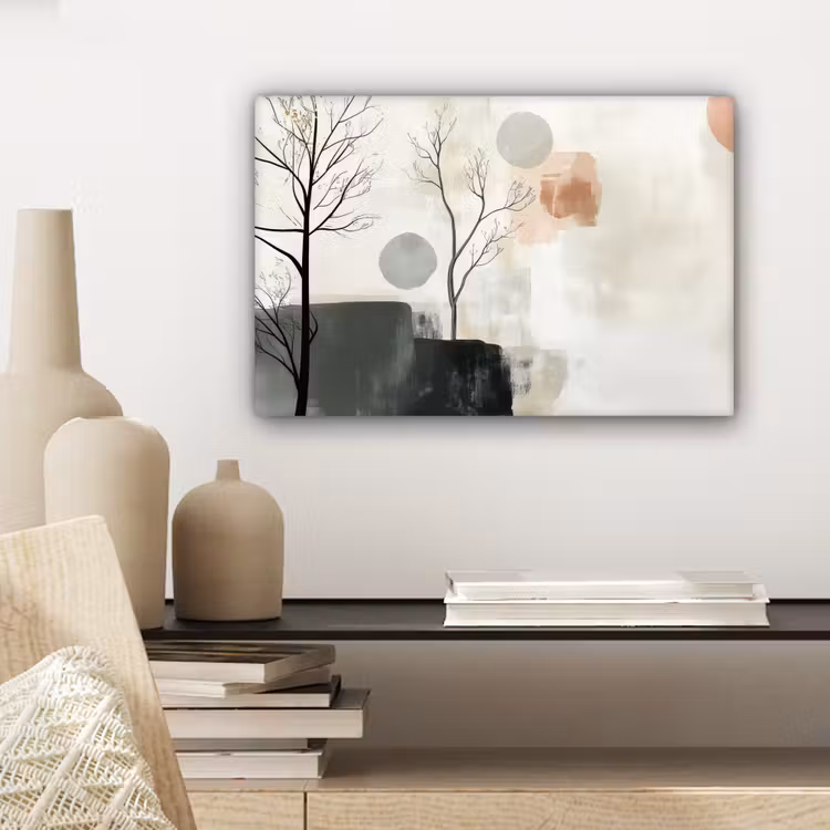 Wabi sabi - Beige - Plant canvas 2cm klein -sfeer6