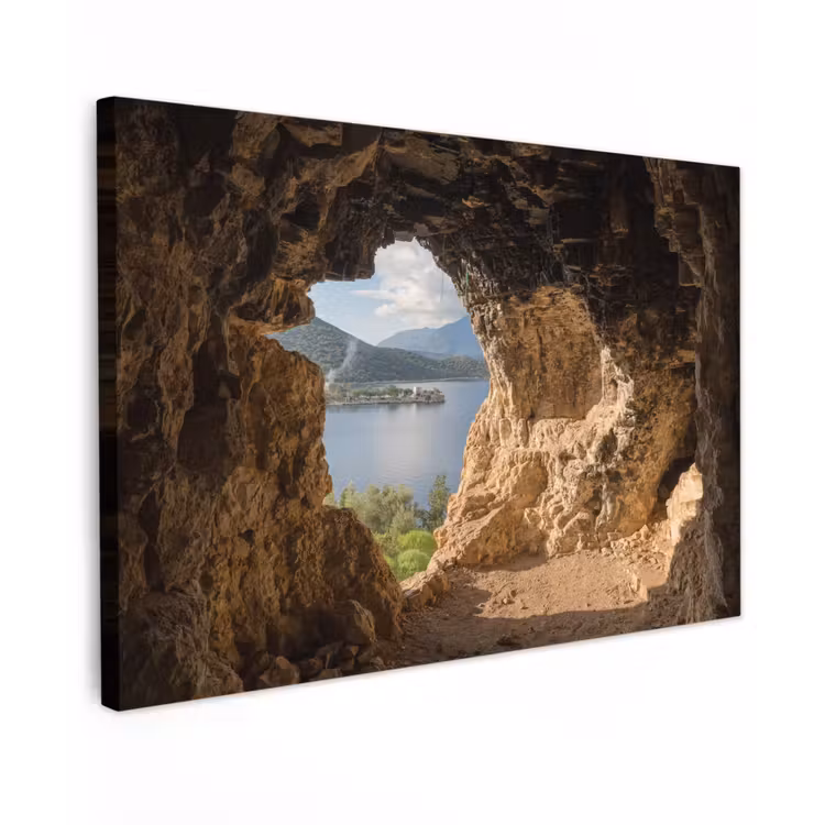 Water - Grot - Natuur - Landschap canvas 2cm klein -z3d