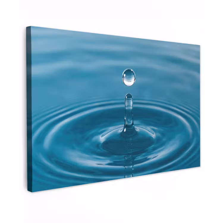 Waterdruppel - Water - Oppervlakte canvas 2cm klein -z3d