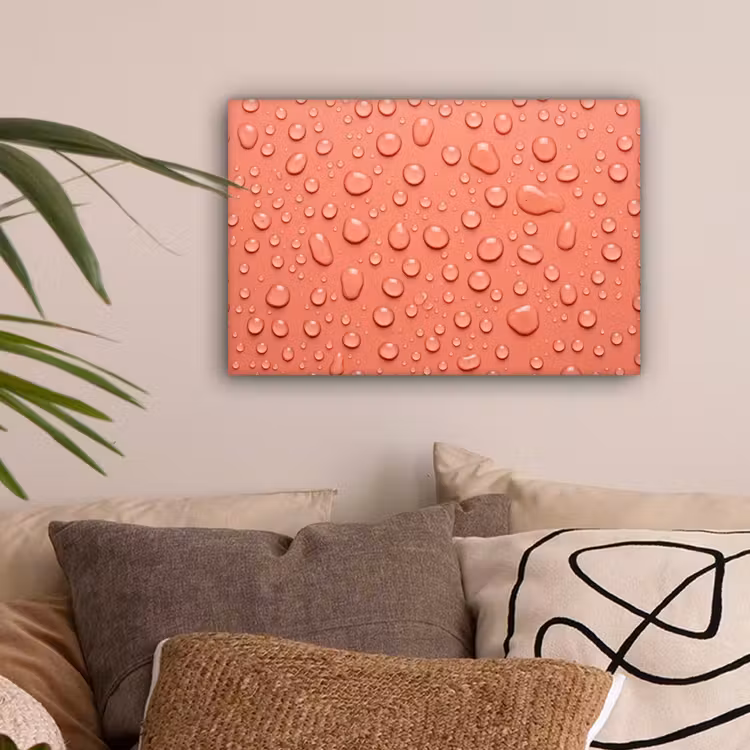 Water - Druppels - Roze canvas 2cm klein -sfeer1