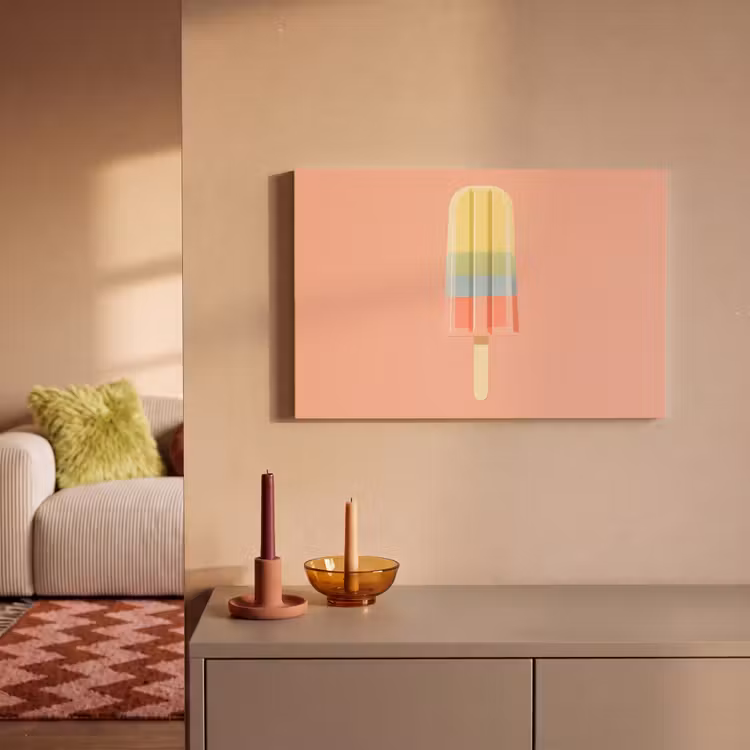 Waterijsje - Pasteltinten - Minimalistisch canvas 2cm klein -sfeer1