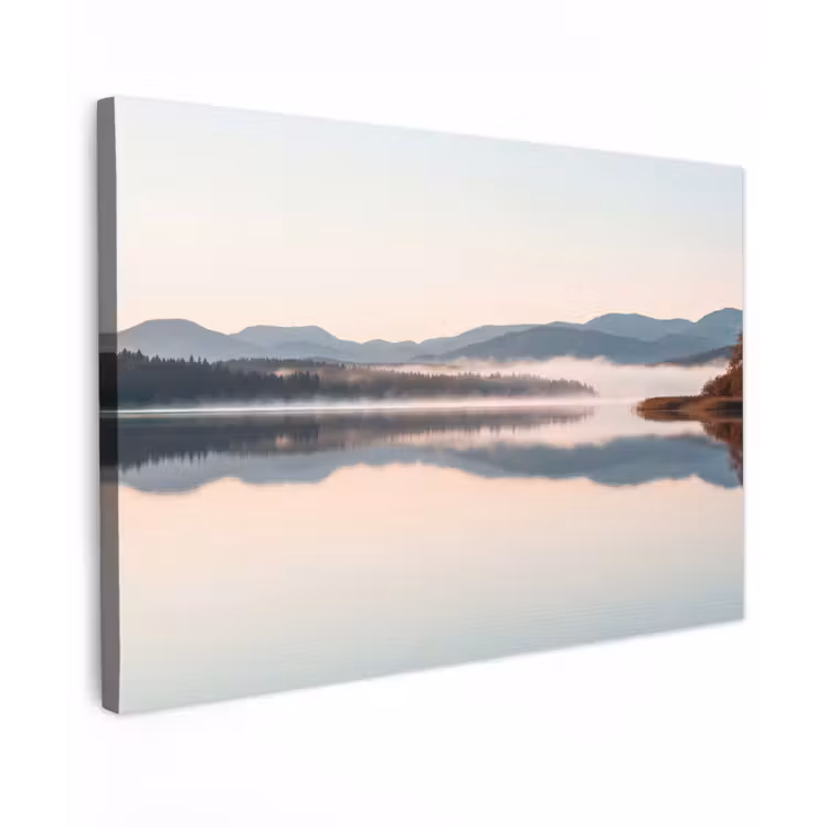 Water - Bomen - Mistlaag canvas 2cm klein -z3d