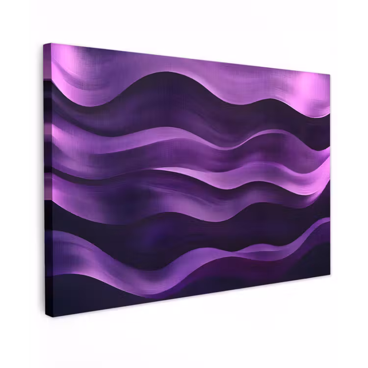 Golven - Abstract - Paars canvas 2cm klein -z3d